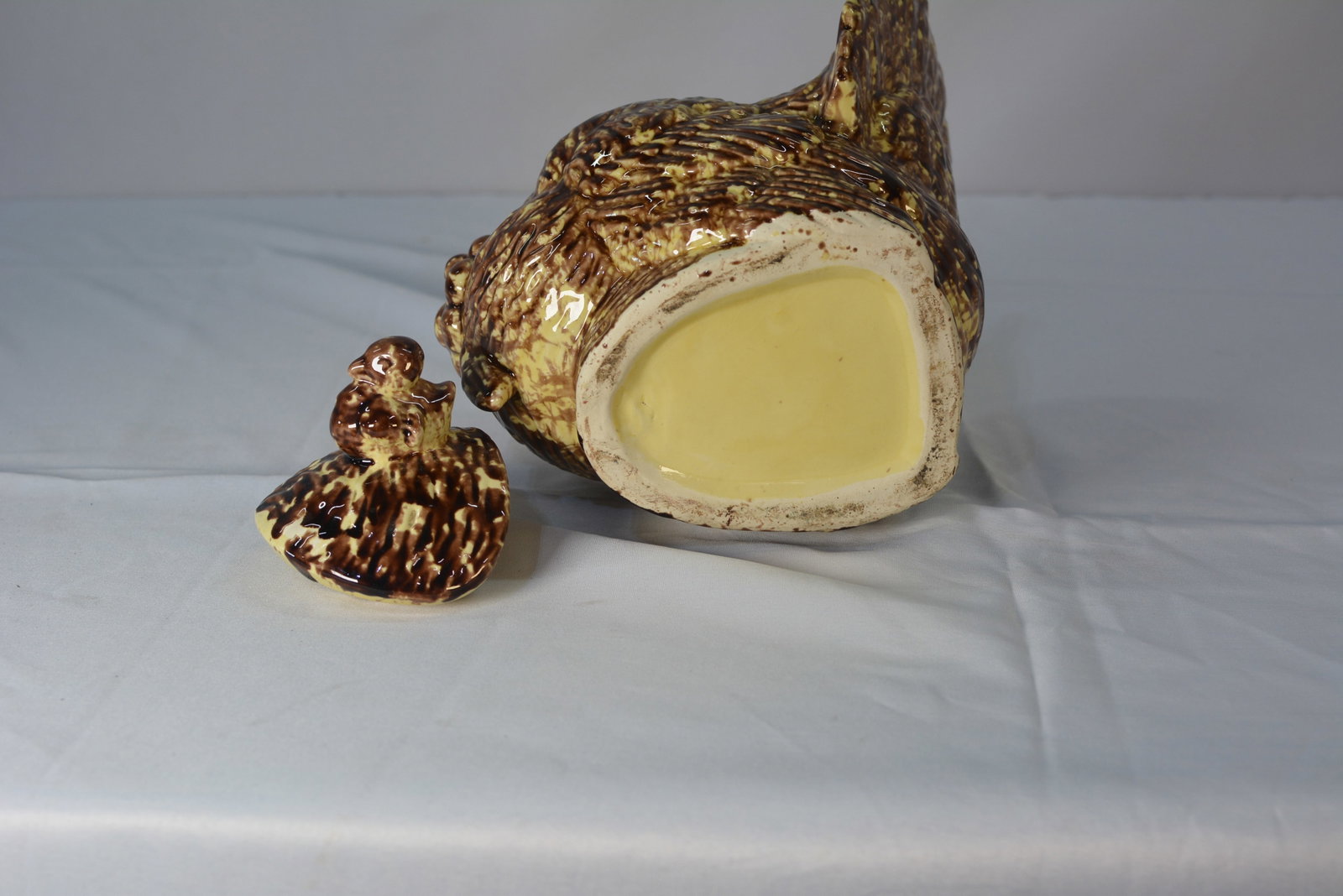 Yellow Ware Turkey Cookie Jar - 3