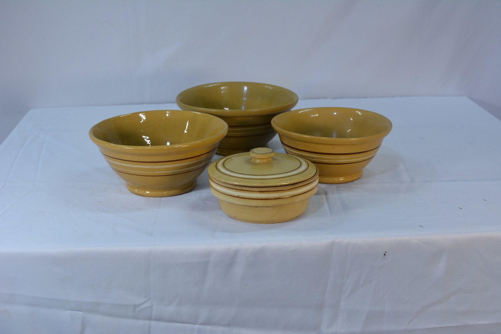 Yellow Stoneware Bowls and Pitchers (1 of 16)
