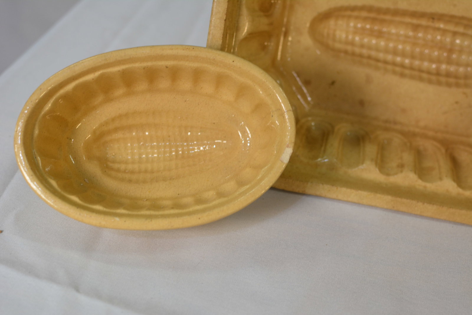 Yellow Glazed Earthenware Corn Molds - 2