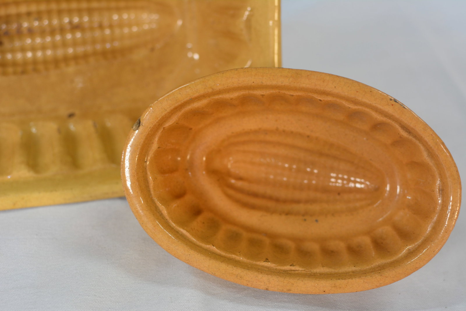 Yellow Glazed Earthenware Corn Molds - 4