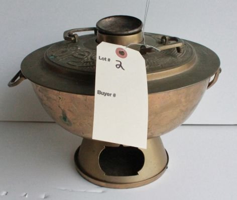 2. Vintage Chinese Mongolian barbeque: measures 9 inches tall