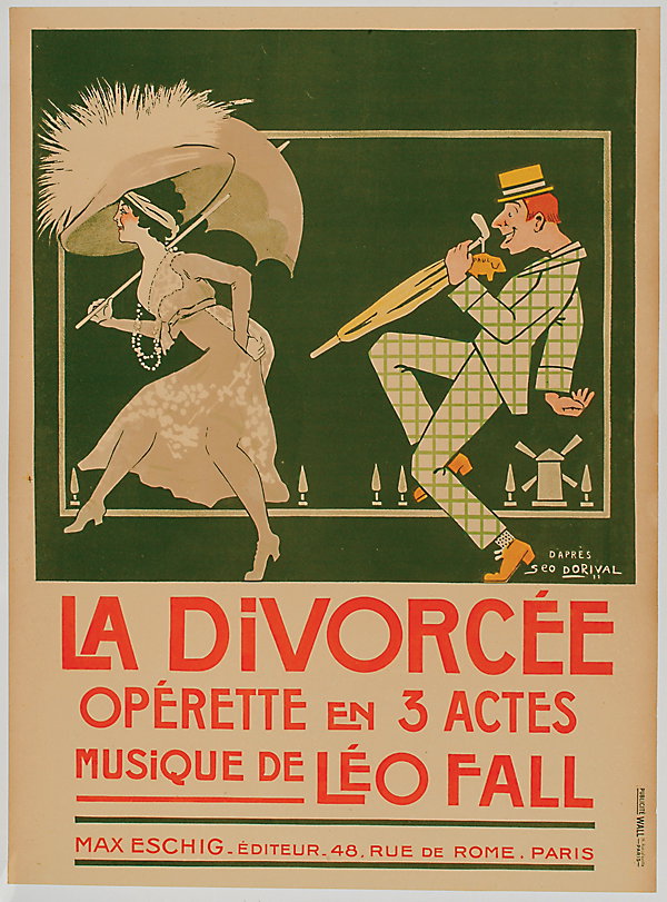 Posters Dorival, George (1879-1968), La Divorc