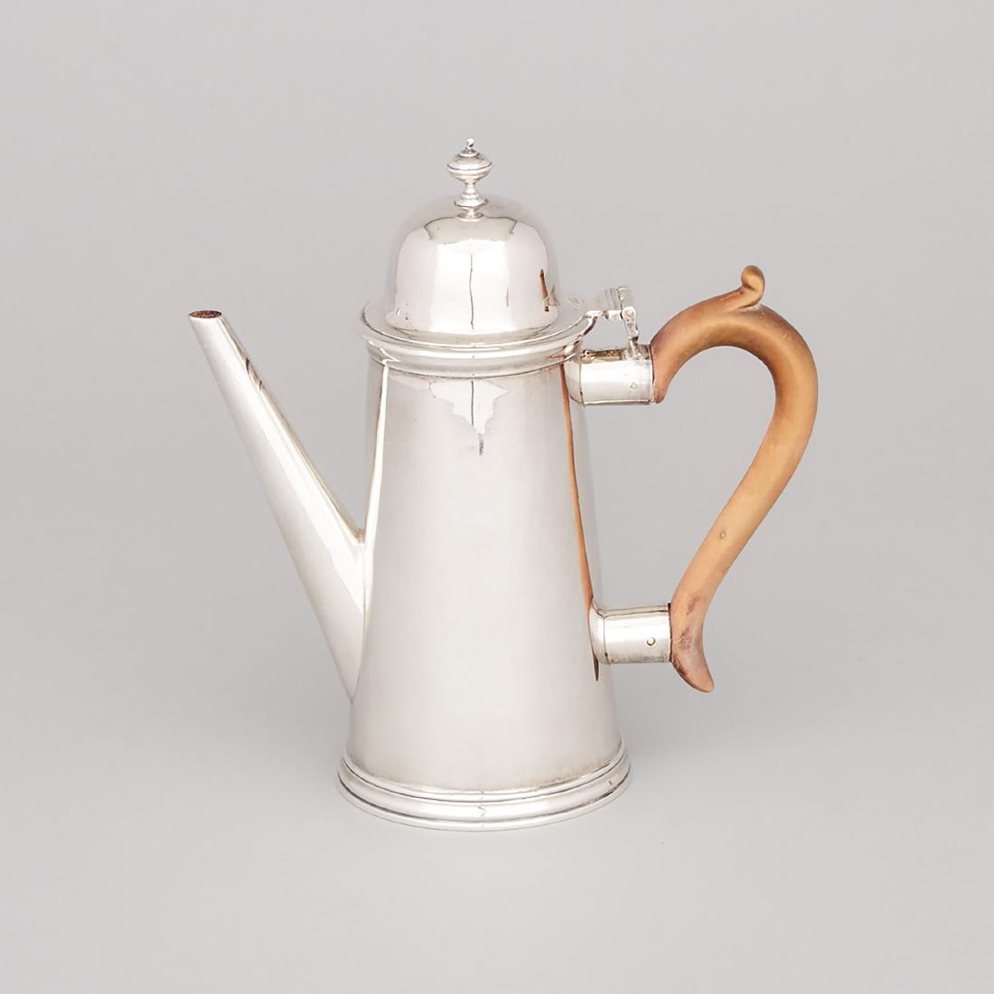 Late Victorian Silver Small Coffee Pot, Charles Stuart: Lot 28 Late Victorian Silver Small Coffee Pot, Charles Stuart Harris, London, 1895 height 7.3" — 18.5 cm. 11.8 oz. — 367 grams Estimate $150-$250