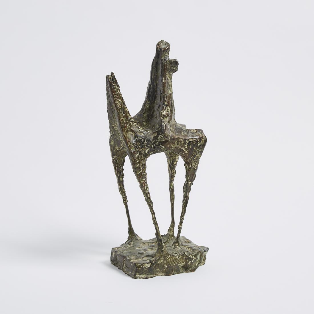 Francesco Marino Di Teana (1920-2012), Italian: Lot 709 Francesco Marino Di Teana (1920-2012), Italian CHEVALIER VICTOIRE, CIRCA 1953 Bronze with green/brown patination; signed "Francesco di Teana" and inscribed with the foundry "Susse" to the foot