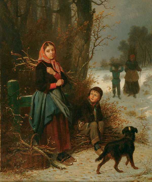 French L.S. Cabaillot-Lassalle WOOD GATHERERS