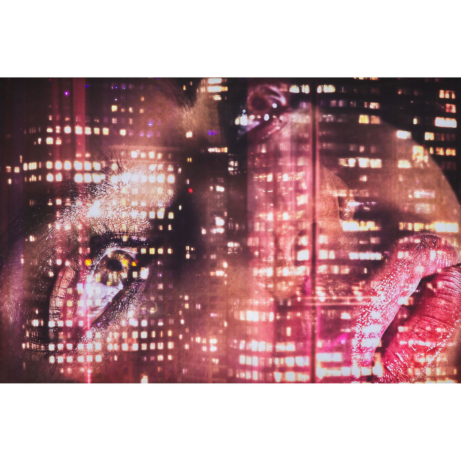 David Drebin (1970- ), Canadian/American: FACING THE CITY, 2014; Digital C print. Edition 1 of 3. Contained in a lightbox.; 48 ins x 72 ins; 121.9 cms x 182.9 cms Provenance: David Drebin was born in Toronto in 1970. He lives and works in New