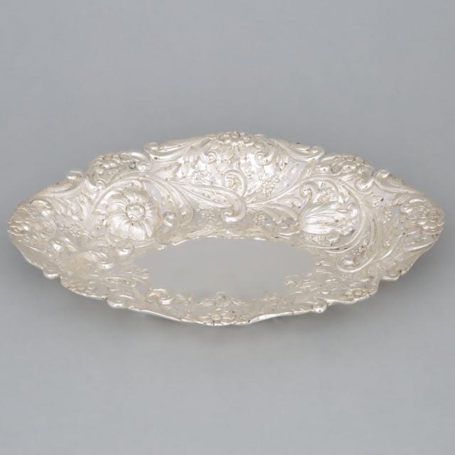 Victorian Silver Lozenge Shaped Dish, Charles Stuart: Victorian Silver Lozenge Shaped Dish, Charles Stuart Harris, London, 1891length 10.6 in — 27 cm, 8.4 oz. — 260 gramsEstimate: $150—250