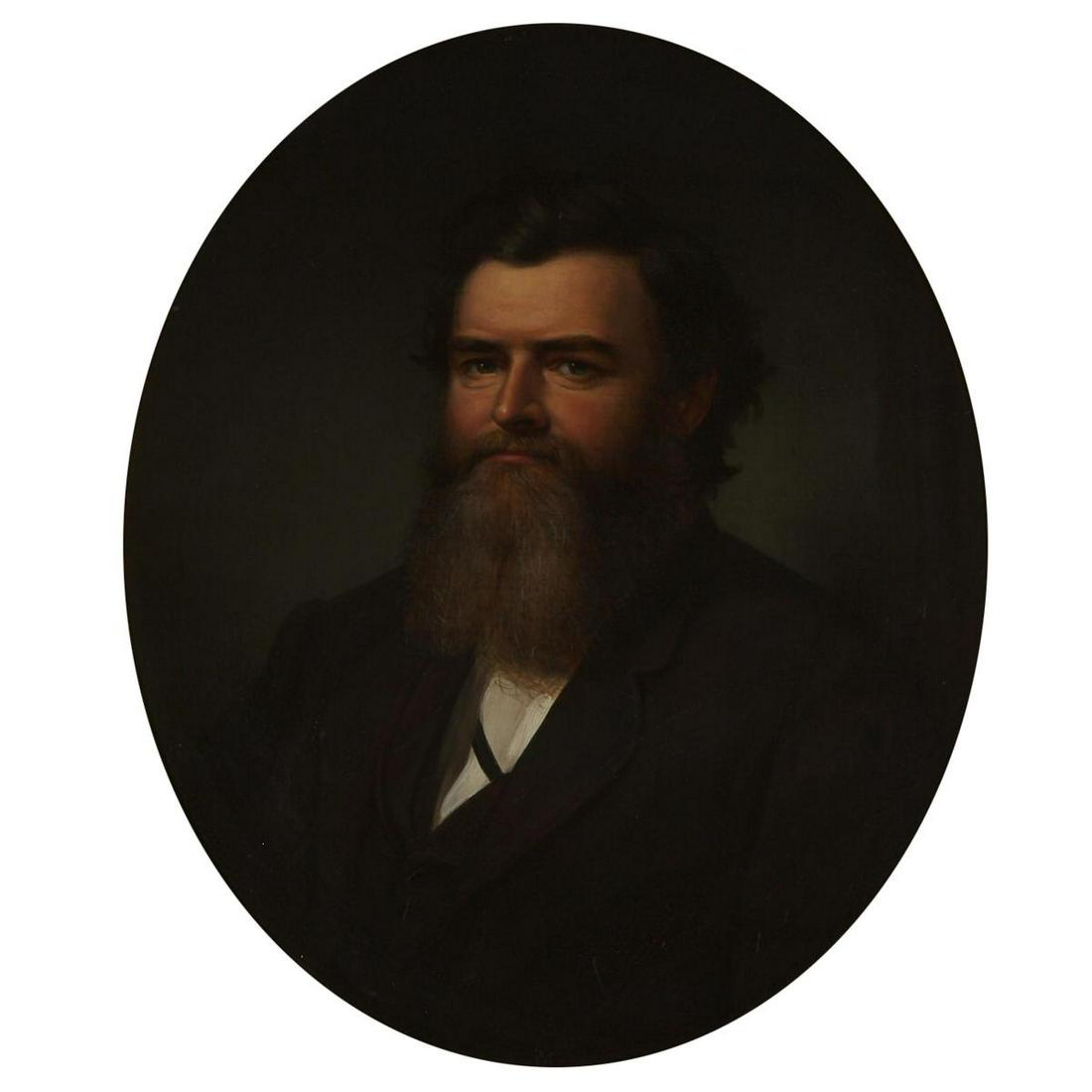 ATTRIBUTED TO CHESTER HARDING (1792-1866), POSSIBLE: ATTRIBUTED TO CHESTER HARDING (1792-1866), AMERICANPOSSIBLE PORTRAIT OF SENATOR EDWARD BATES, CIRCA 1835oil on canvas, sculpted oval29 ins x 23 ins; 73.7 cms x 58.4 cmsProvenance:Private Collection, T