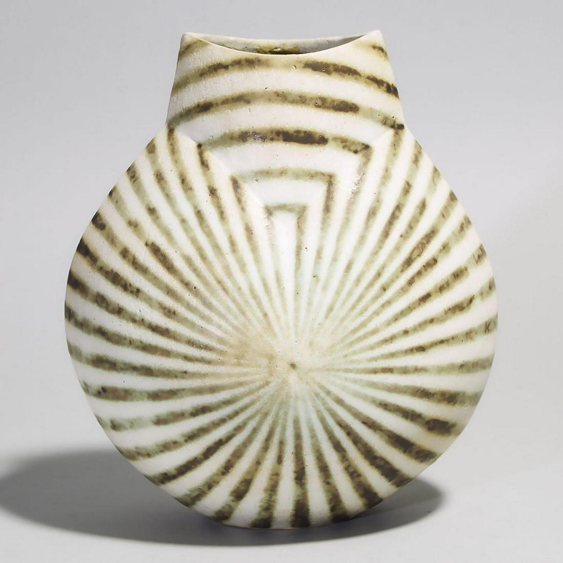 John Ward (British, b.1938), Striped Stoneware Vase,: John Ward (British, b.1938), Striped Stoneware Vase, c.1993height 10.6 in — 27 cm, impressed seal markProvenance:Bonhams, London, 1994Estimate: $2,000—3,000
