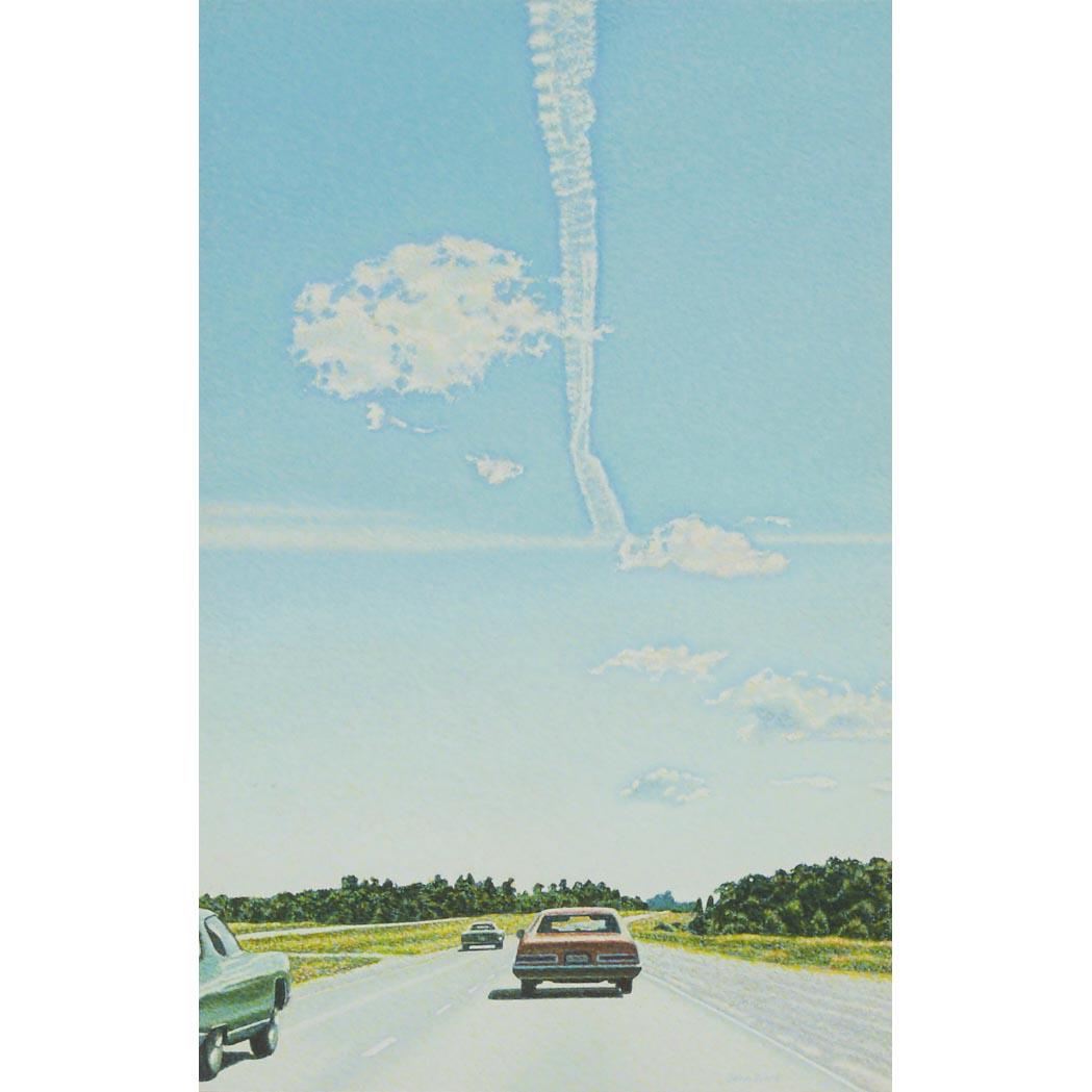 John Ward (B.1948), 401, 1977, Acrylic on canvas;: JOHN WARD (B.1948), CANADIAN401, 1977Acrylic on canvas; signed14 ins x 9 ins; 35.6 cms x 22.9 cmsProvenance:Private Collection, TorontoEstimate: $1,000—2,000