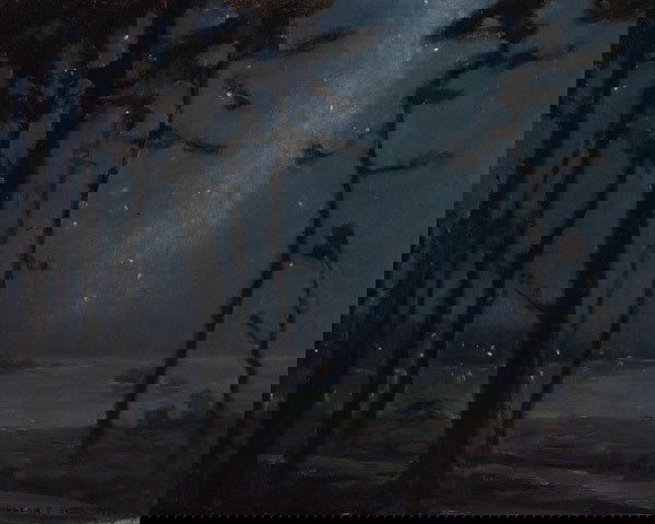 American, William Posey Silva (1859-)MILKY WAY (F: William Posey Silva (1859-1948), American THE MILKY WAY (From Carmel Bay), Oil on canvas; signed and dated 1939 lower right, signed, titled and dated 1939 to the stretcher 16" x 20" — 40.6 x 50.8 cm