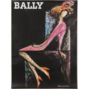 Alain Gauthier (French, 1931-2020), BALLY (WOMAN), 62.75 x: Alain Gauthier (French, 1931-2020)BALLY (WOMAN)lithograph on linen backed paper, 1970, 62.75 x 46.75 in — 159.4 x 118.7 cm; 65 x 49 in — 165.1 x 124.5 cmEstimate: $200—300