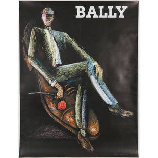 Alain Gauthier (French, 1931-2020), BALLY (MAN), 62 x 47 in: Alain Gauthier (French, 1931-2020)BALLY (MAN)lithograph on linen backed paper, 1970, 62 x 47 in — 157.5 x 119.4 cm; 64.5 x 49 in — 163.8 x 124.5 cmEstimate: $200—300
