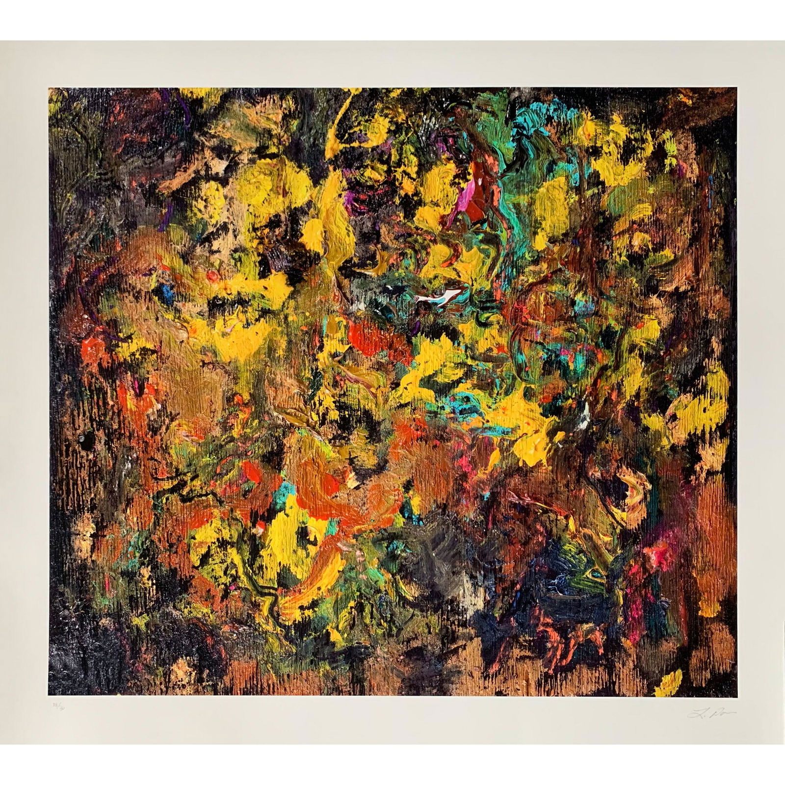 Larry Poons (b. 1937), CHERRY BOBALINK, 2021, signed and nu: LARRY POONS (B. 1937), AMERICANCHERRY BOBALINK, 2021Epson inkjet print with HDX Ultrachrome inks in colours on paper, with full marginssigned and numbered 25/30; published by Triangle Arts Association