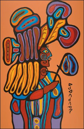 Native Art NORVAL H. MORRISSEAU, R.C.A.: Condition of Lots The lots offered in this auction are free of repairs, chips or cracks post-production, unless otherwise noted in the description above. Payment Payment for purchases must