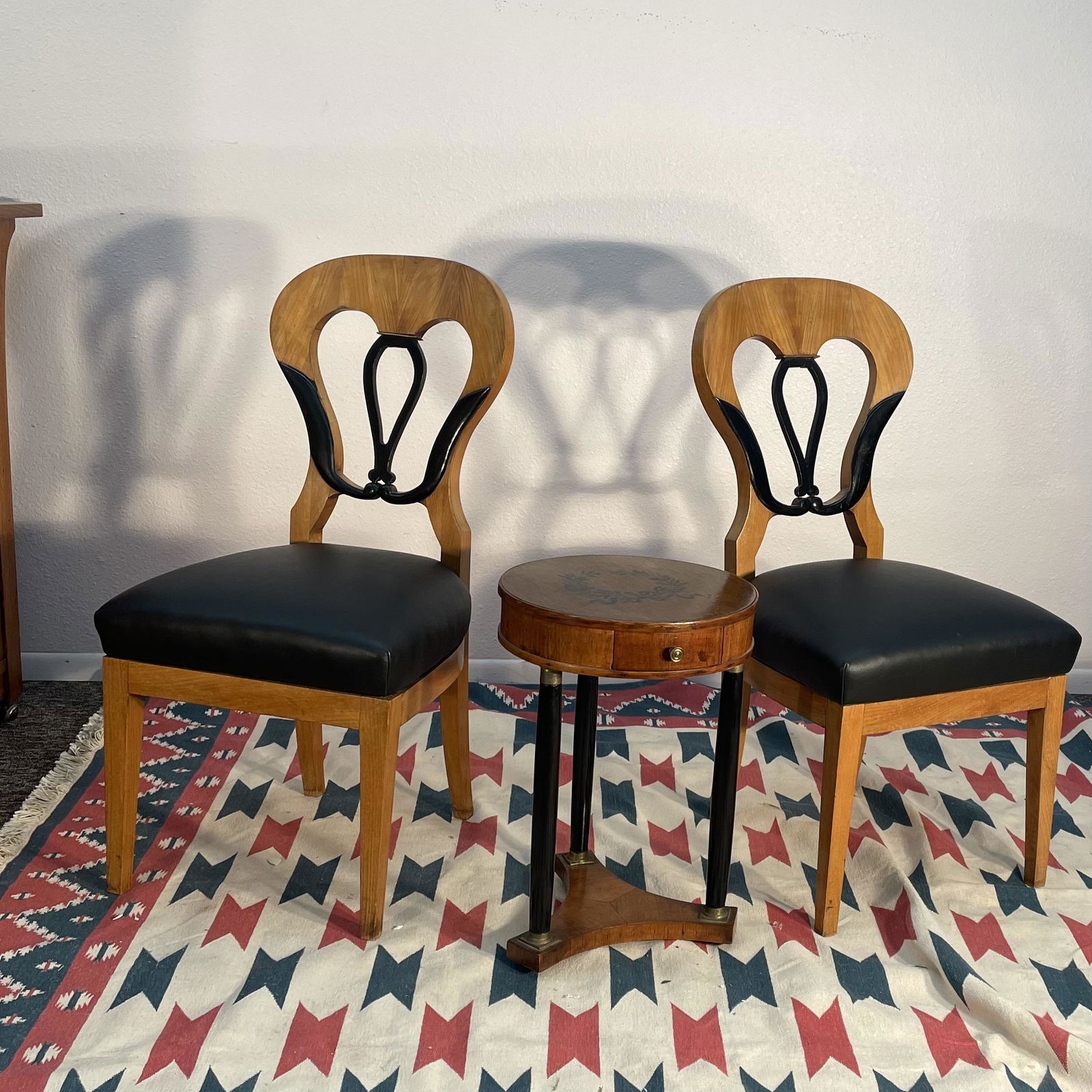 Biedermeier side chair pair (1 of 6)