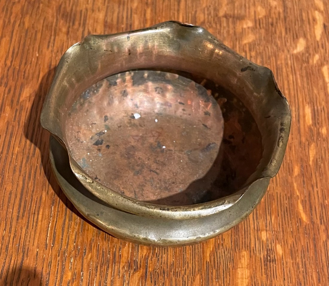 Apollo Studios low bowl: Original finish. Signed on bottom Dimensions: 2″h x 3.5″w