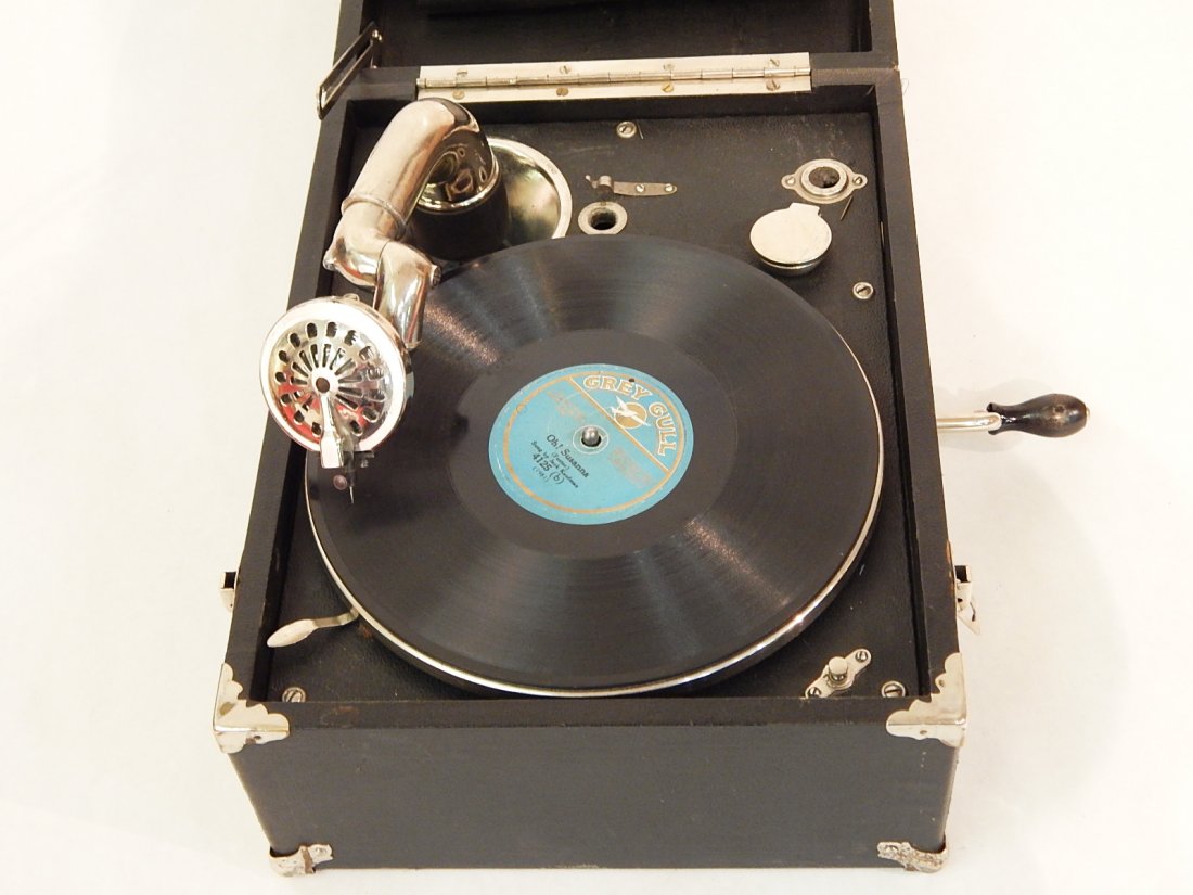 "Orotone Jr." Gramaphone 72 RPM Record Player (1 of 3)