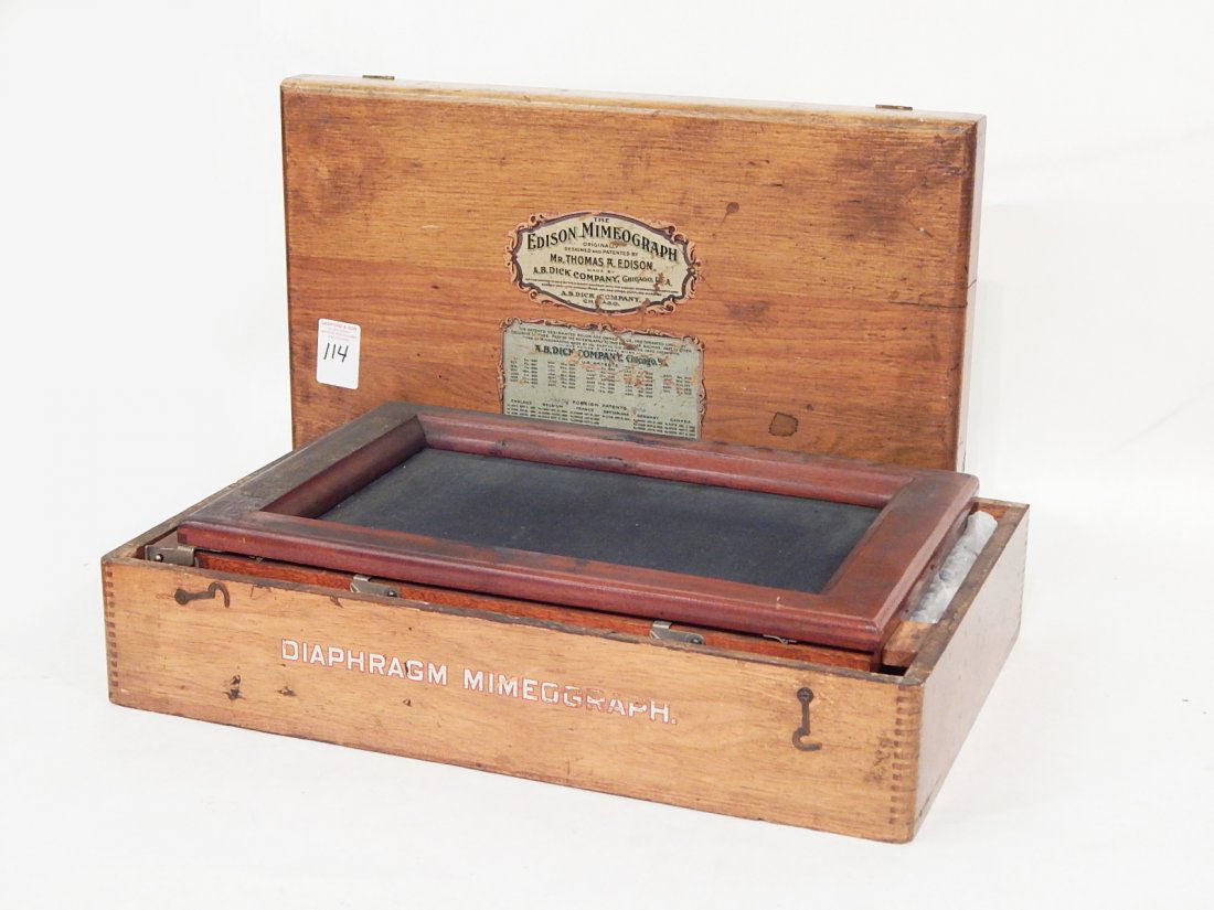 Edison Mimeograph Printer in Wood Crate (1 of 5)