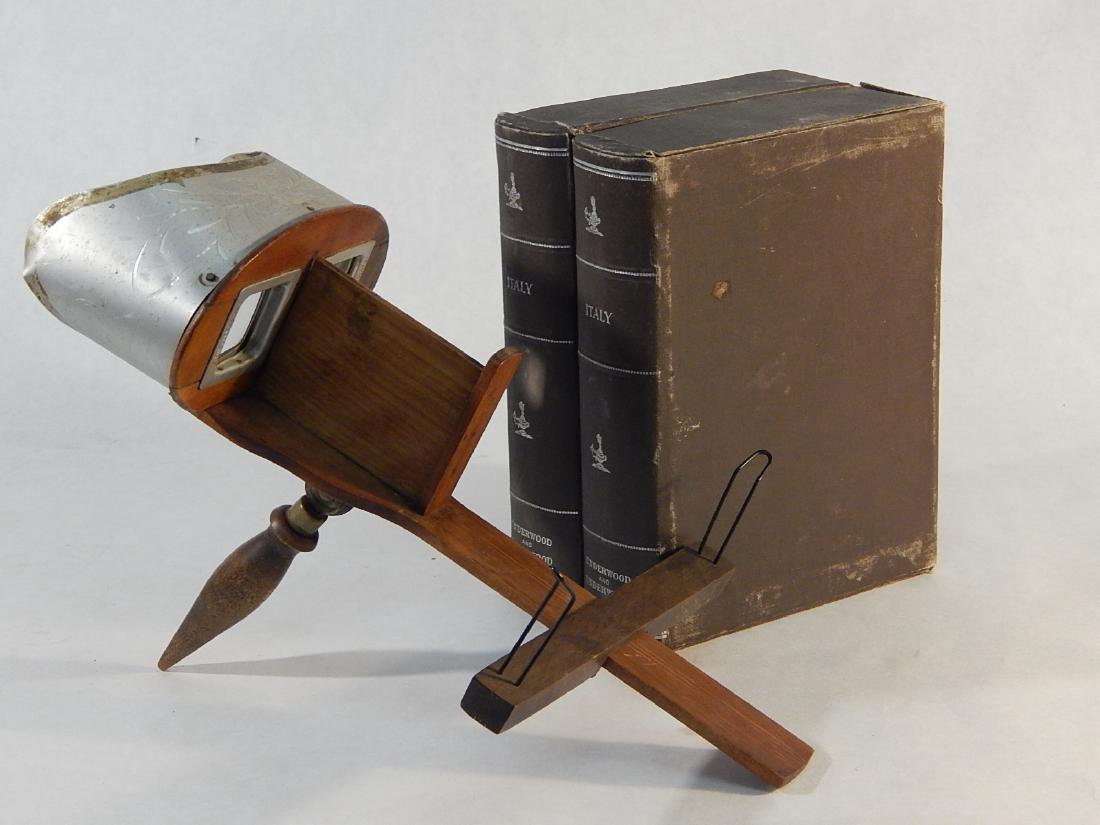 Stereoviewer w/Underwood & Underwood Stereoview Set (1 of 3)