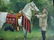 19THC CHROMOLITHOGRAPH OF BUFFALO BILL CODY & HORSE - 2