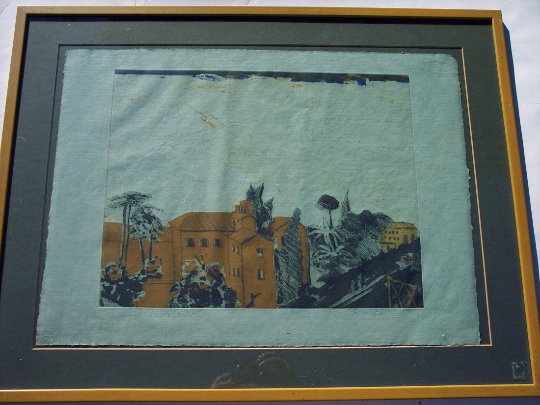 PENCIL SIGNED VINTAGE LITHO BY FRITZ SCHOLDER  27 OF 50 (1 of 5)