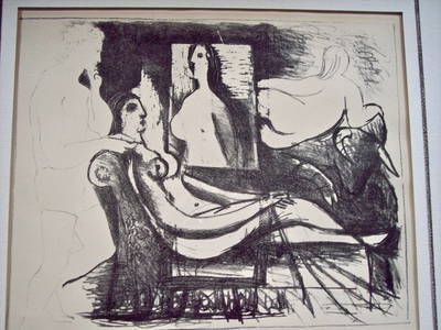 PICASSO LITHOGRAPH 1930 LE PEINTRE ET SON MODELE