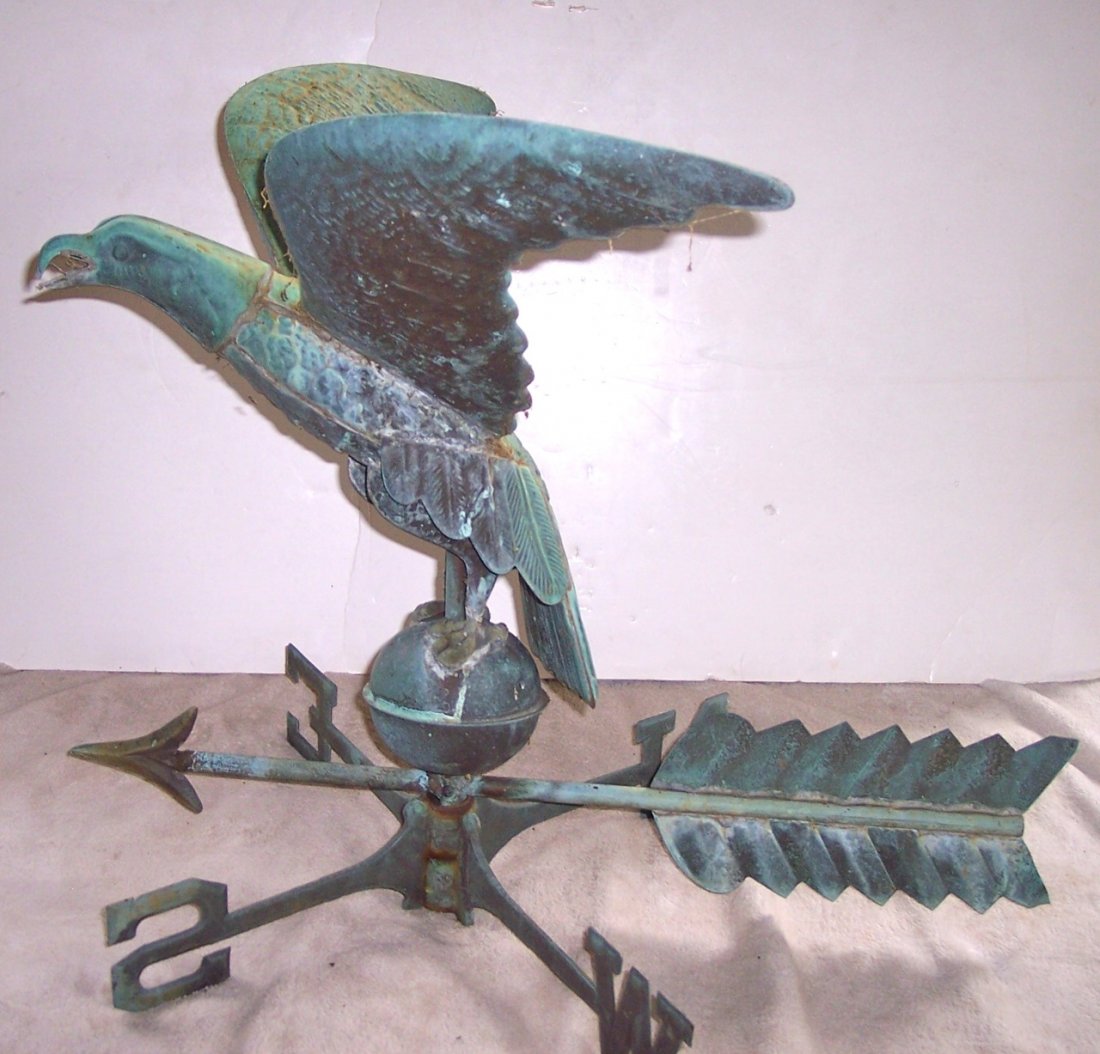 VINTAGE FULL BODY EAGLE WEATHERVANE
