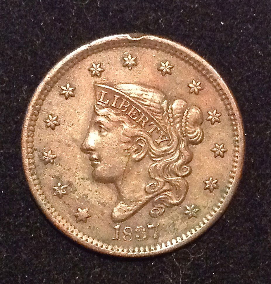 1837 Head of 1838  Coronet Large Cent (1 of 2)