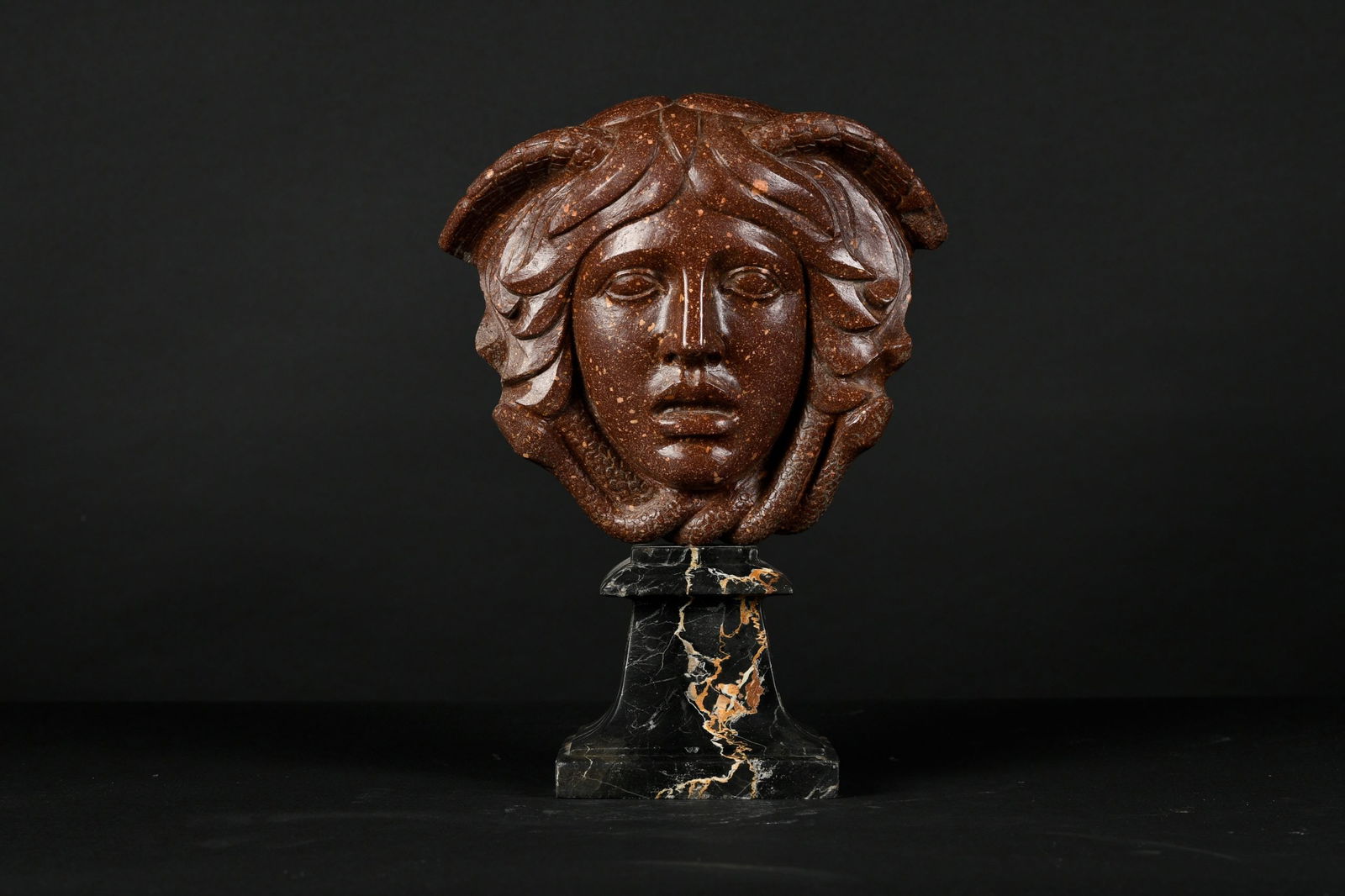 Egyptian porphyry medusa (1 of 4)