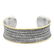 Fashionable Two Tone Gold & Silver Cuff Bracelet