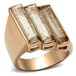 Contemporary Rose Gold Spinel Ring: Contemporary Rose Gold Spinel Ring, Rose Gold Rhodium Bonded