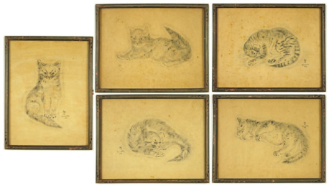 Tsuguharu Foujita (Japanese-French, 1886-1968) Five (1 of 9)