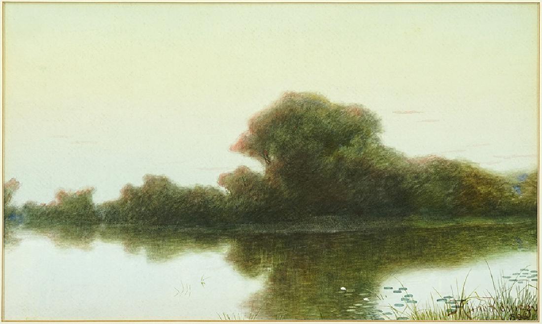 Milne Ramsey (American, 1847-1915) Sunset Reflections. (1 of 3)