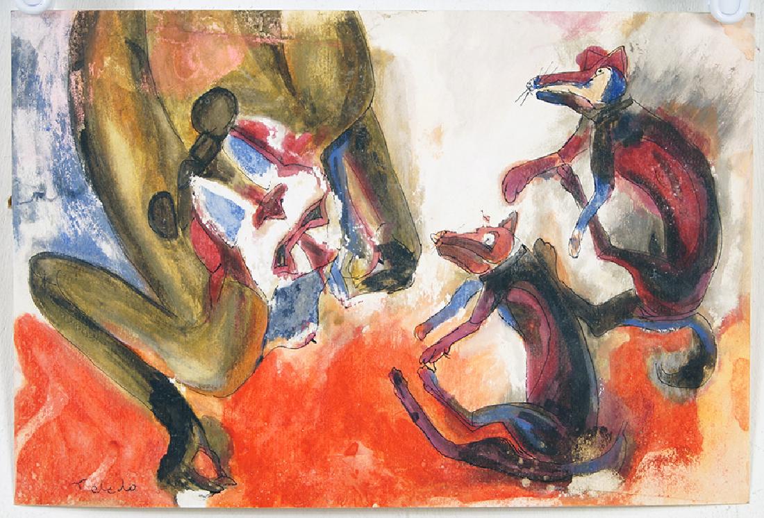 Francisco Toledo (Mexican, B. 1940) Coyotes Looking at (1 of 5)