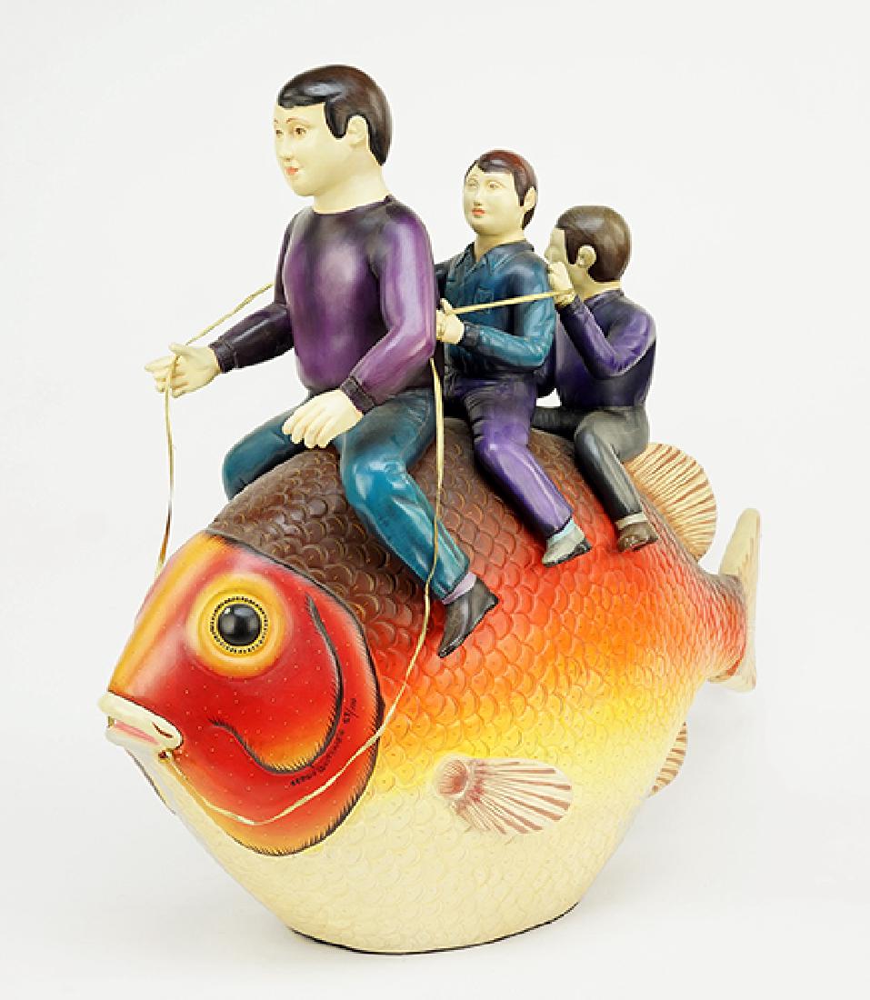 Sergio Bustamante (Mexican, B. 1942) Three Men Riding a (1 of 1)