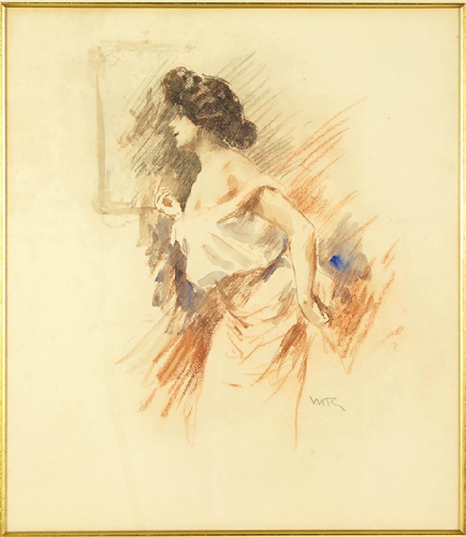 Manuel Robbe (French, 1872-1936) La Femme au Miroir. (1 of 1)