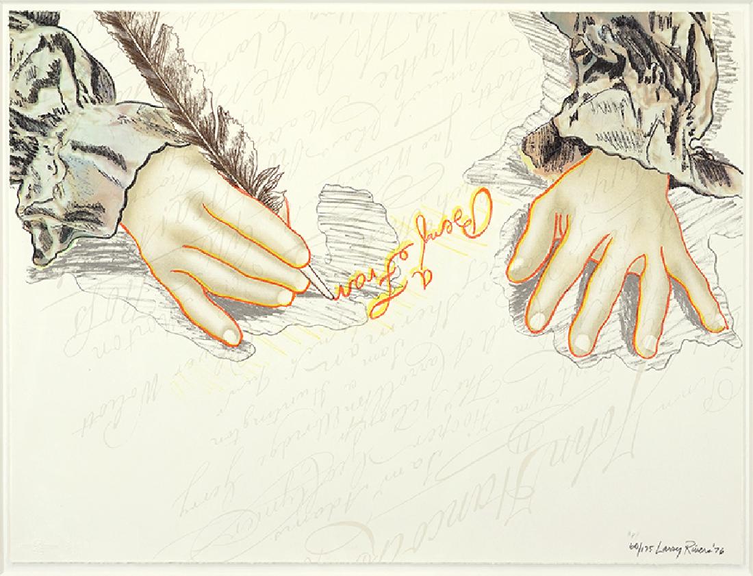 Larry Rivers (American, 1923-2002) Big B Signs Up. (1 of 2)