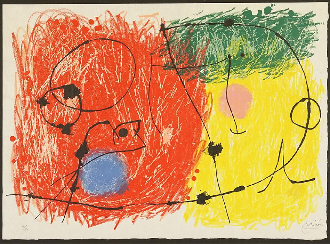 Joan Miro (Spanish, 1893-1983) Composition. (1 of 4)