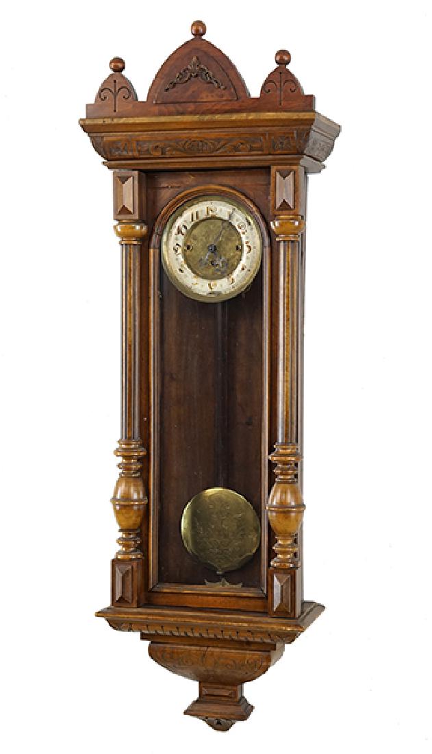 A German Regulator Wall Clock. (1 of 3)