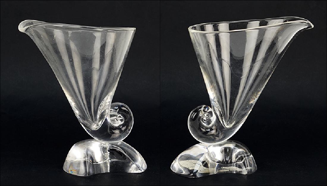 A Pair of Steuben Glass Vases. (1 of 1)