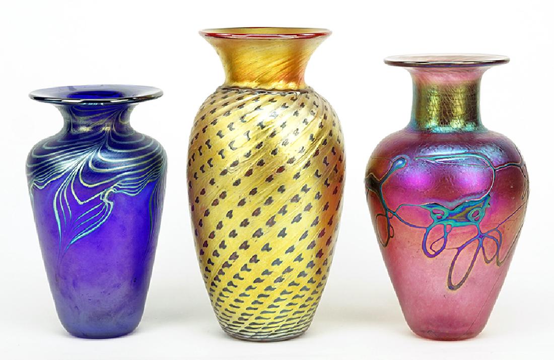 A Lunberg Studios Art Glass Vase. (1 of 1)