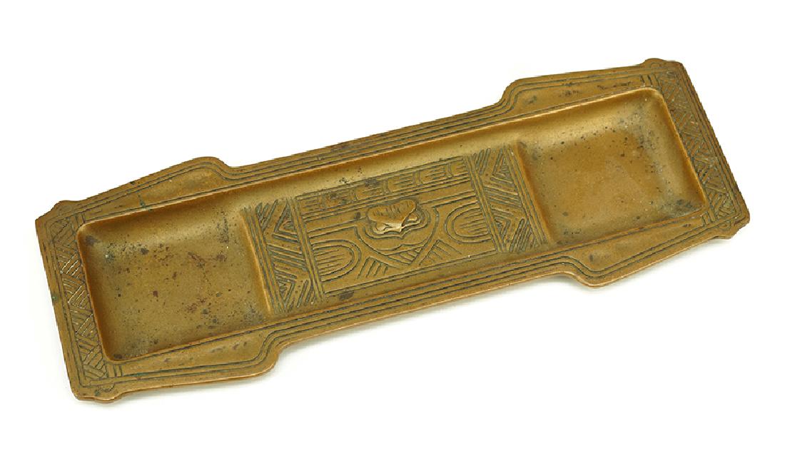 A Tiffany Studios Bronze Pen Tray. (1 of 1)