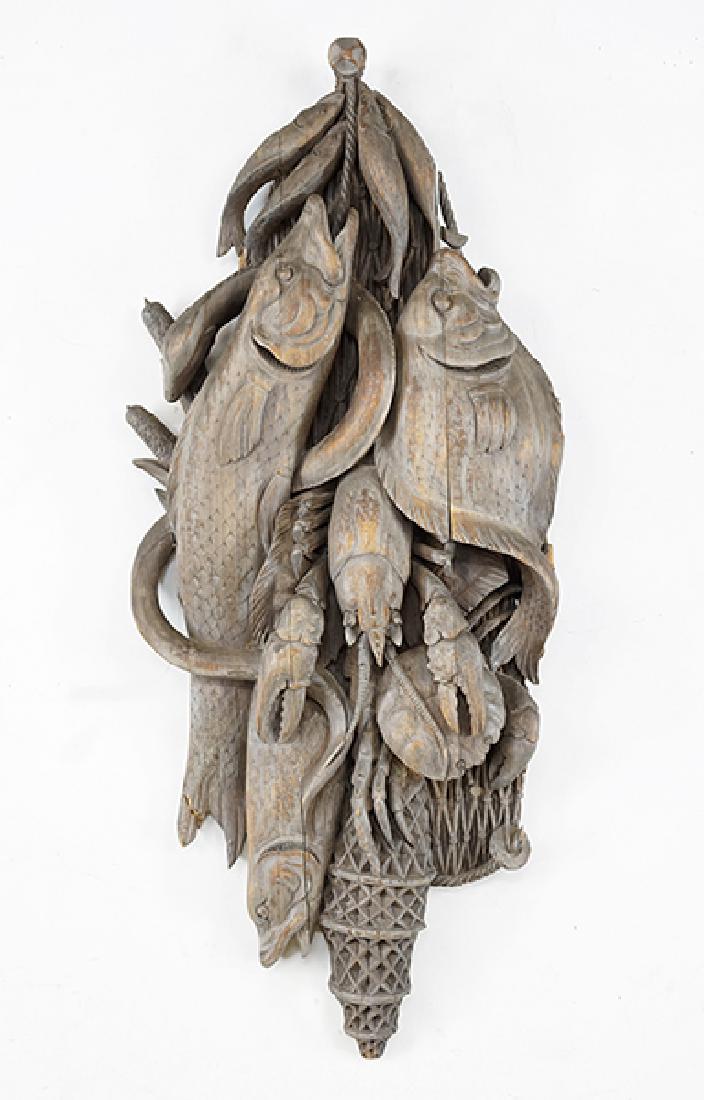 An American Carved Wood Decorative Element. (1 of 1)