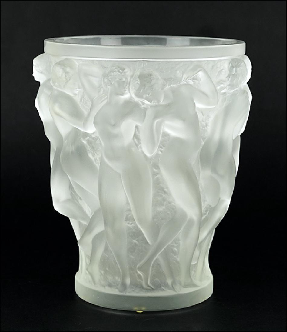 A Lalique Frosted Crystal Vase. (1 of 1)
