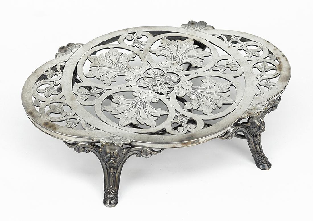 A French Cailar Bayard Silverplate Footed Trivet. (1 of 1)