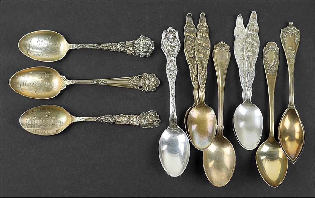 A Set of Four Sterling Silver Teaspoons. (1 of 1)