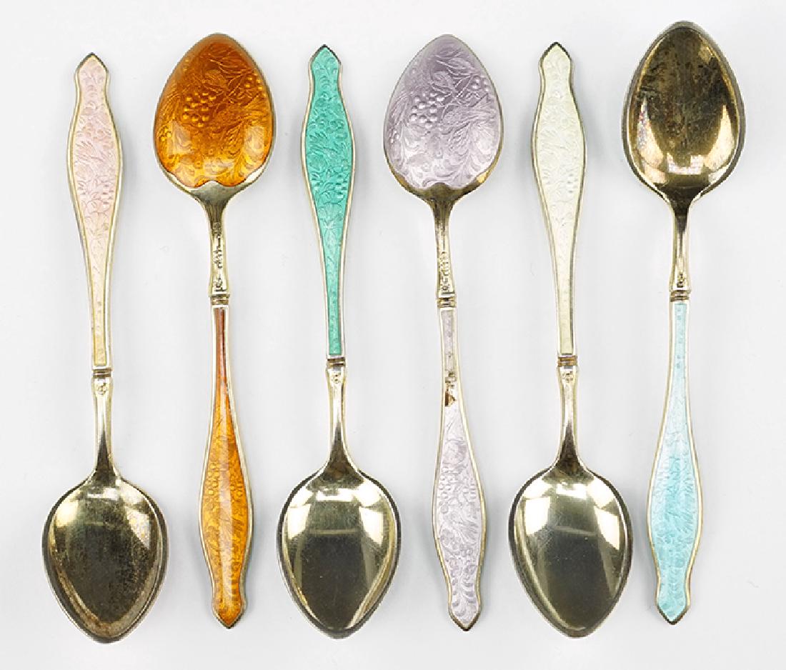 A Set of Six Continental Sterling Silver Demitasse (1 of 1)