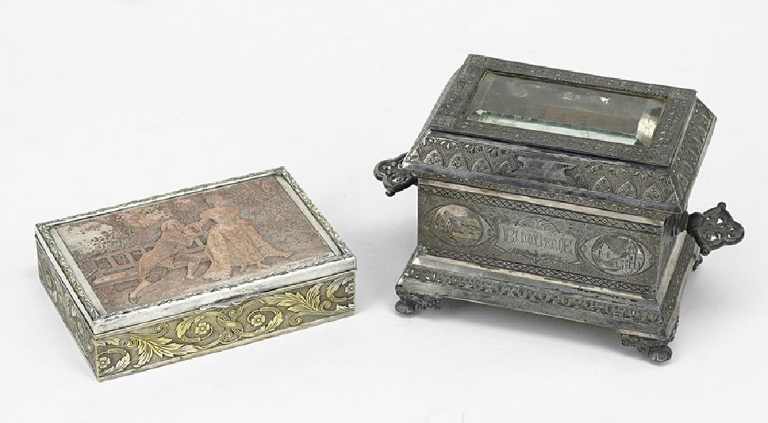 A Victorian Silverplate Jewelry Casket. (1 of 1)