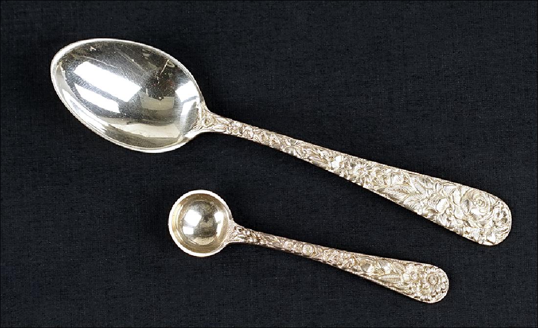 A Set of 17 S. Kirk Sterling Silver Demitasse Spoons. (1 of 1)